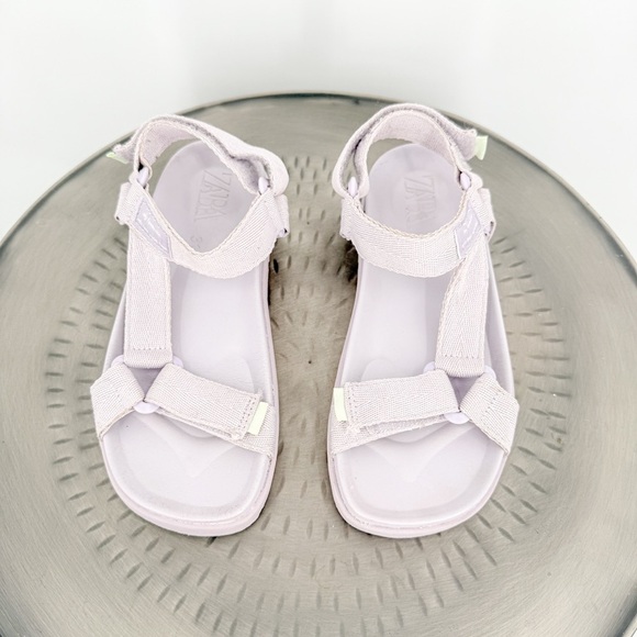 Zara Other - Zara Purple Sandals with Adjustable Straps and Velcro Closure